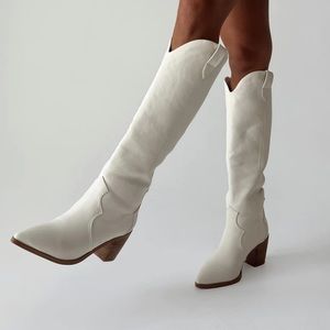 Princess Polly White Cowboy Boots